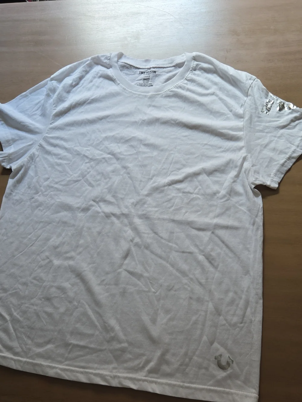 Men's White Crew Neck T-Shirt - True Religion Brand Jeans